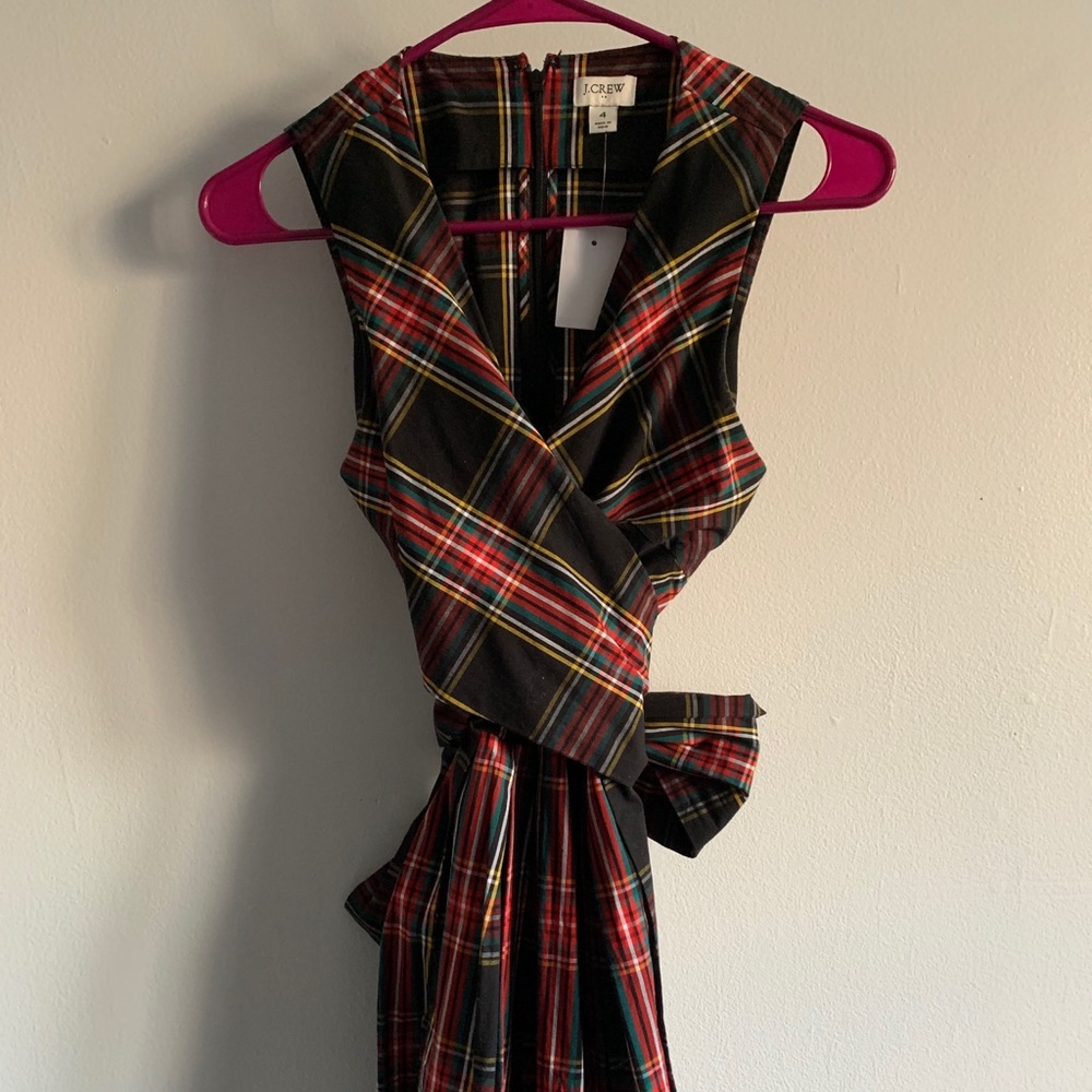 50s style J Crew plaid holiday dress